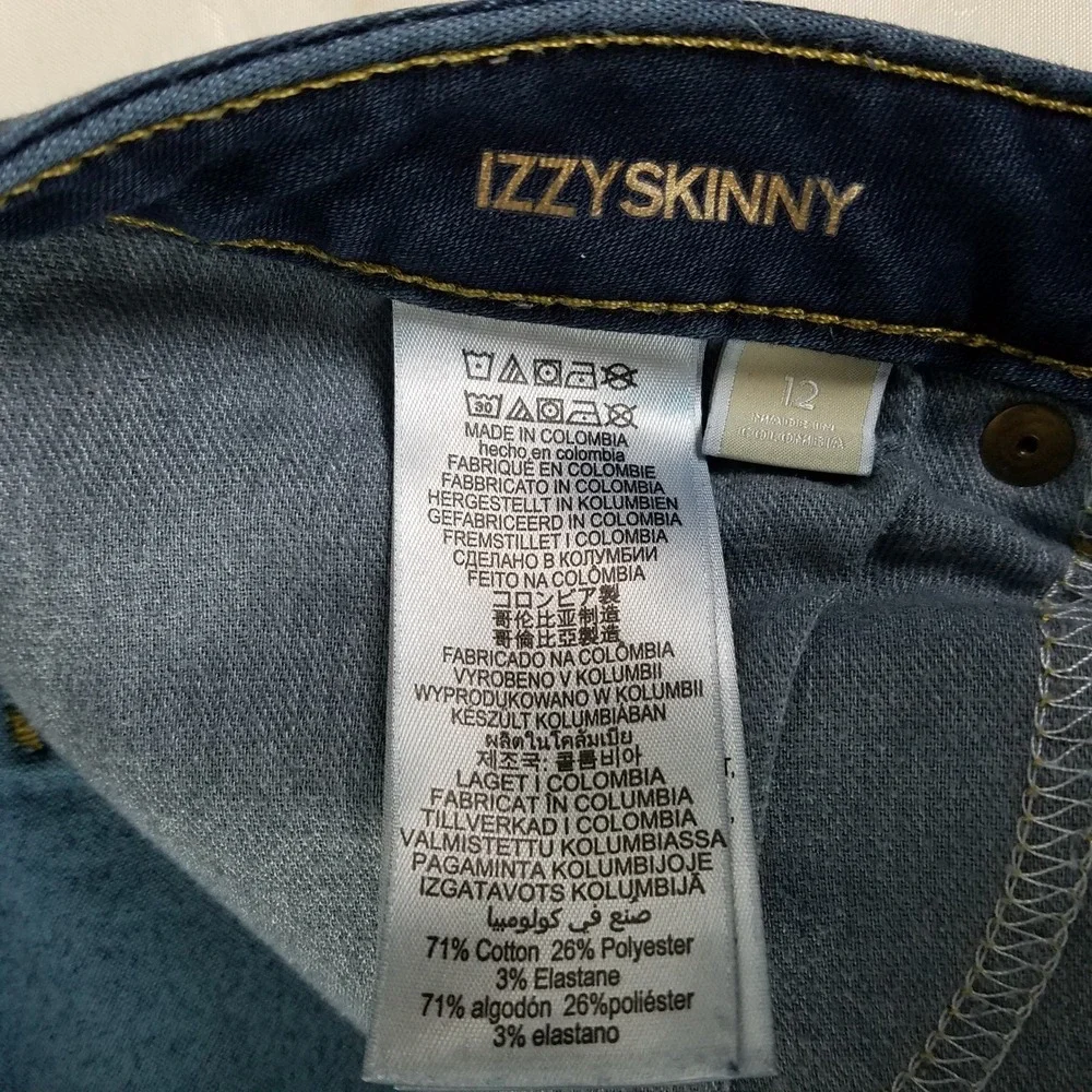 Michael‎ Kors Womens Izzy Skinny Jeans Dark Wash Blue Size 12 Denim